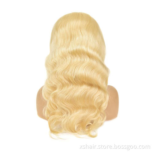 10A Grade Brazilian Human Hair Lace Front Wig 13x6 Swiss Lace 180% Density 613 Blonde Lace Front Wig